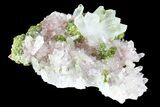 Unique, Epidote Crystal Cluster with Quartz - Morocco #84333-1
